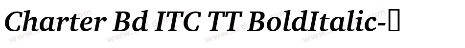 Charter Bd ITC TT BoldItalic字体转换